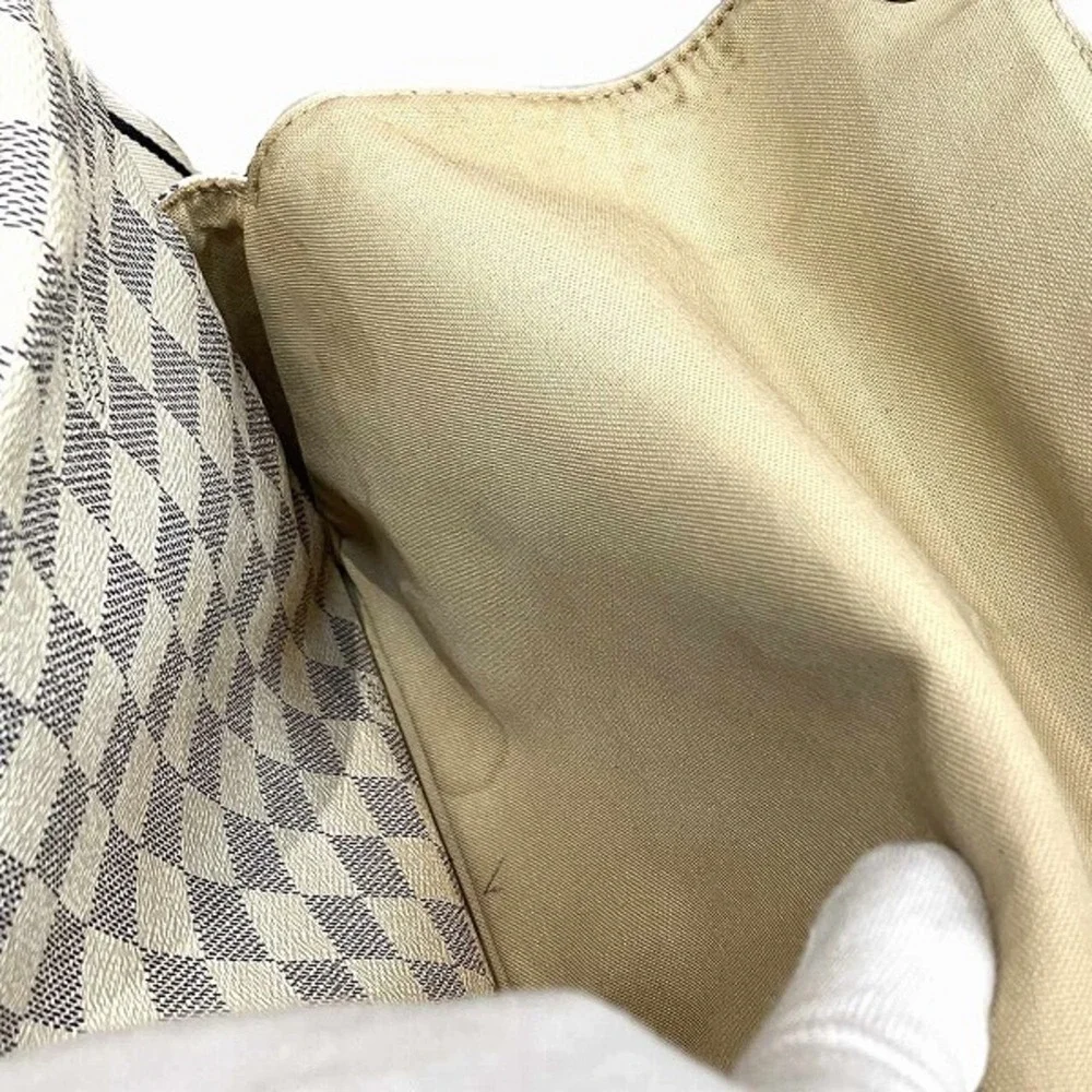 Louis Vuitton Damier Azur Crossbody Bag in White and Light Gray